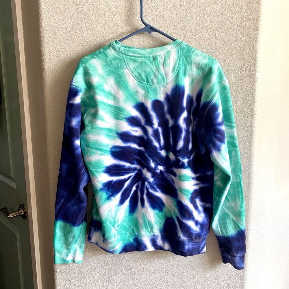 great smoky mountains national park Tie Dye Crewneck Sweatshirt Camping Medium - Picture 4 of 6